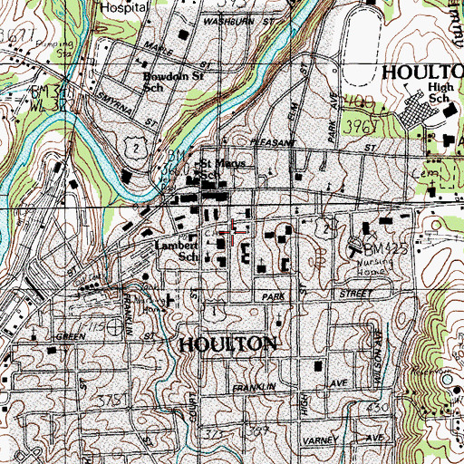 Topographic Map of Aroostook County Sheriff's Office, ME
