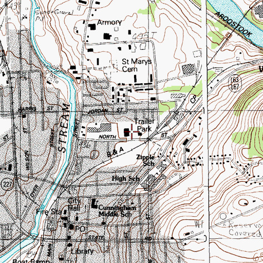Topographic Map of Presque Isle Police Department, ME