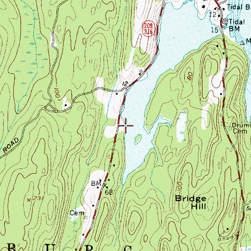 Topographic Map of Phippsburg Police Department, ME