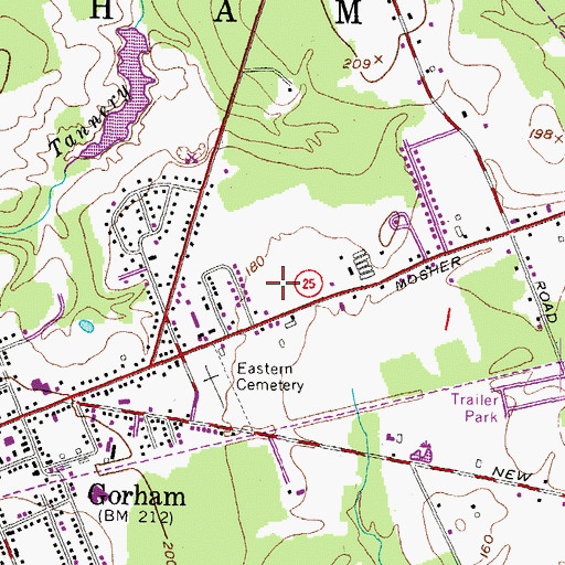 Topographic Map of Gorham Police Department, ME