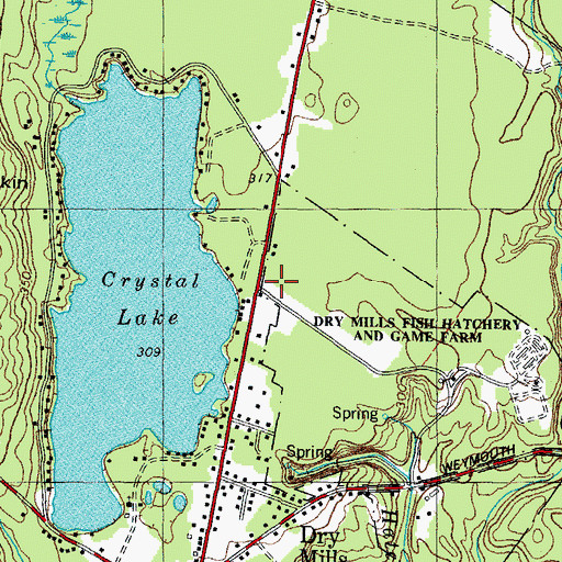 Topographic Map of Maine State Police Troop B, ME