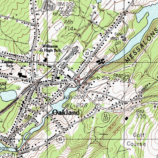Topographic Map of Oakland Police Department, ME