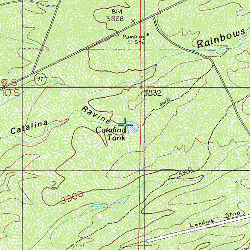 Topographic Map of Catalina Tank, AZ