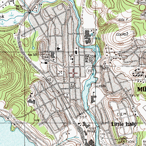 Topographic Map of Millinocket Police Department, ME