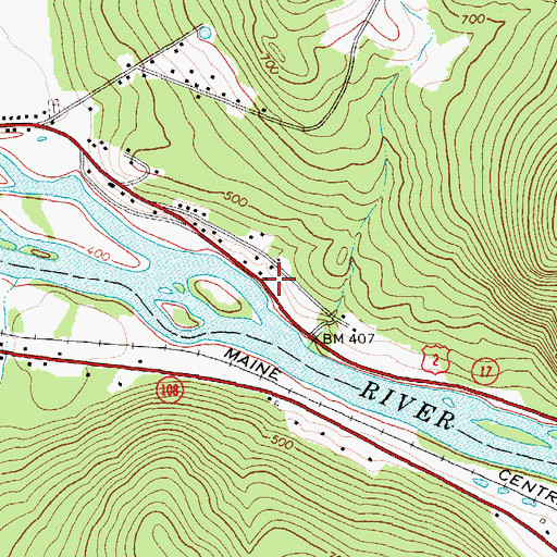 Topographic Map of Dixfield Police Department, ME