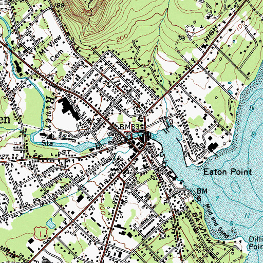 Topographic Map of Camden Police Department, ME