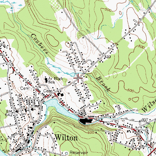 Topographic Map of Wilton Police Department, ME