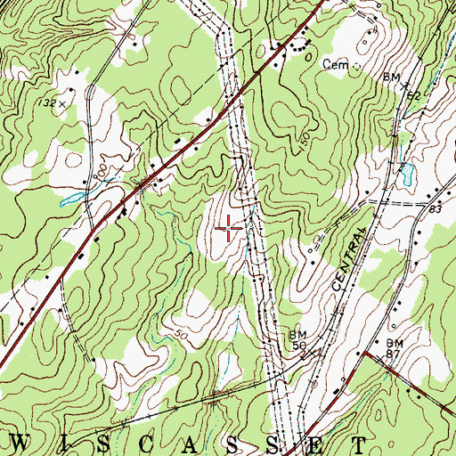 Topographic Map of Two Bridges Regional Jail, ME
