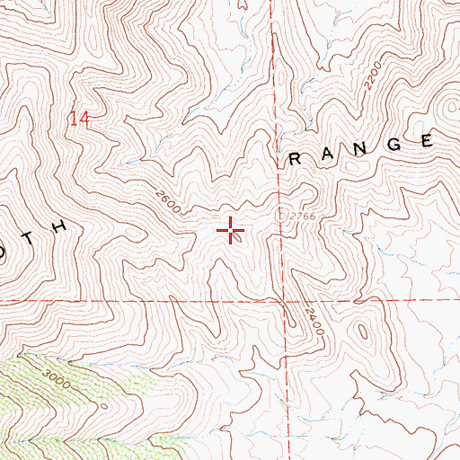 Topographic Map of Sawtooth Range, CA
