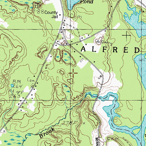 Topographic Map of York County Jail, ME