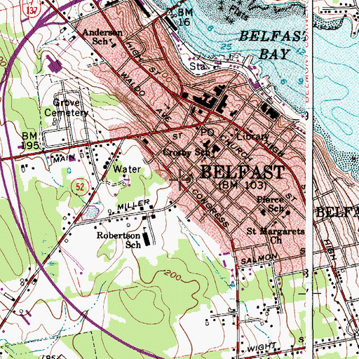 Topographic Map of Coastal Regional Reentry Center, ME