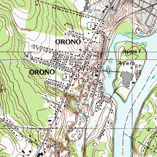 Topographic Map of Maine State Police Troop E, ME