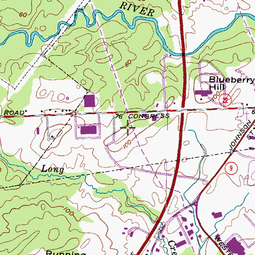 Topographic Map of Maine State Police Troop G, ME