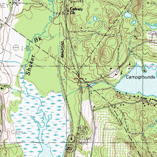 Topographic Map of Maine State Police Troop A, ME