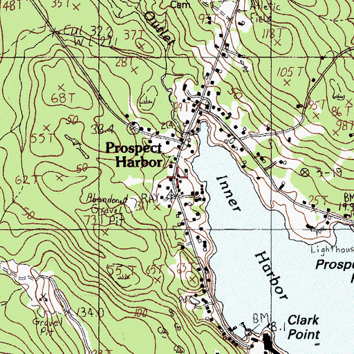 Topographic Map of Gouldsboro Police Department, ME