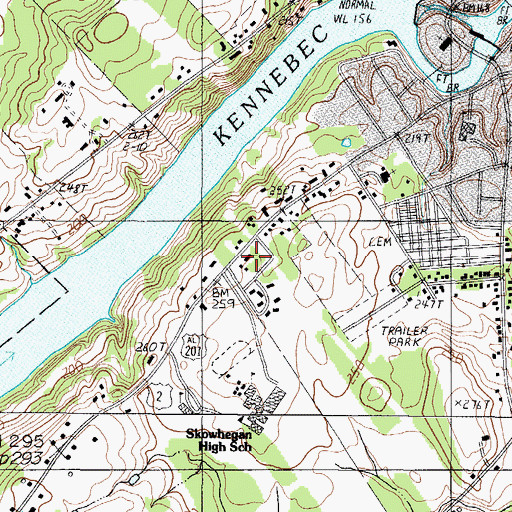 Topographic Map of Maine State Police Troop C, ME