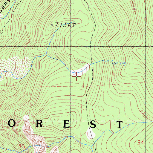 Topographic Map of Schaeffer Meadow, CA