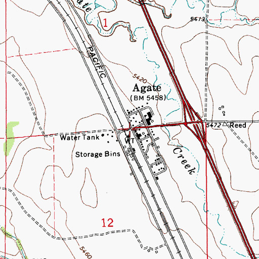 Topographic Map of Agate Post Office, CO