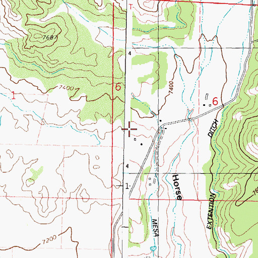 Topographic Map of Eoff Ranch Cemetery, CO