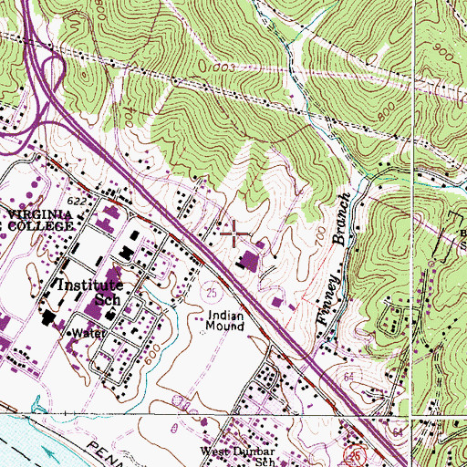 Topographic Map of West Virginia State Police Academy, WV