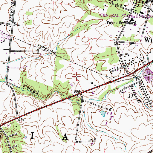 Topographic Map of Charles Young Buffalo Soldiers National Monument, OH