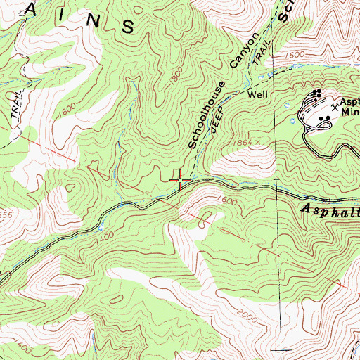 Topographic Map of Schoolhouse Canyon, CA