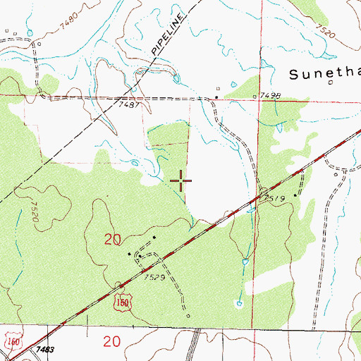 Topographic Map of Colorado State Patrol Pagosa Springs Post, CO