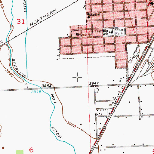 Topographic Map of Salud Family Health Center, CO
