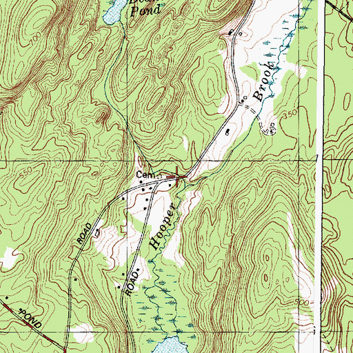 Topographic Map of Mower Cemetery, ME