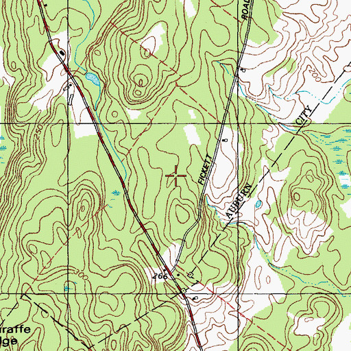 Topographic Map of Ruby Cemetery, ME