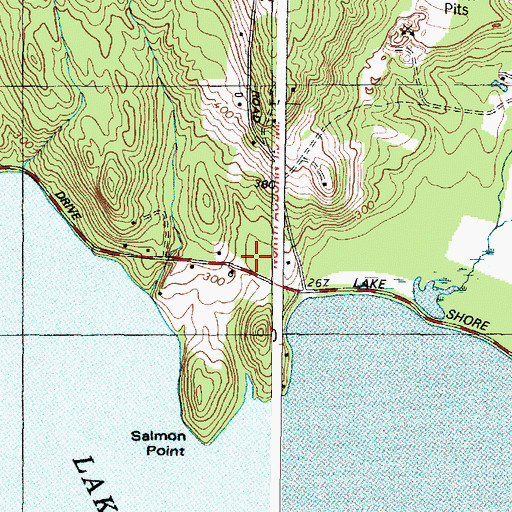 Topographic Map of Tabor Farm Cemetery, ME