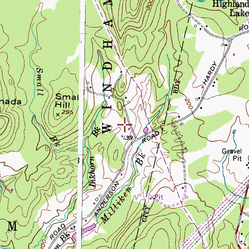 Topographic Map of Craig Road Burying Grounds, ME