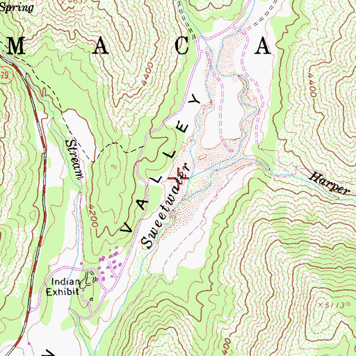 Topographic Map of Stonewall Creek, CA