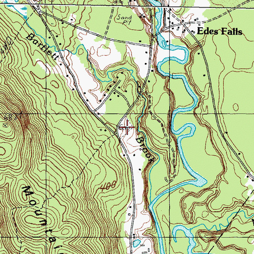 Topographic Map of Edes Falls Cemetery, ME