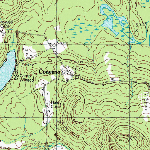 Topographic Map of Fogg Yard, ME