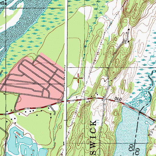 Topographic Map of Ham Cemetery, ME