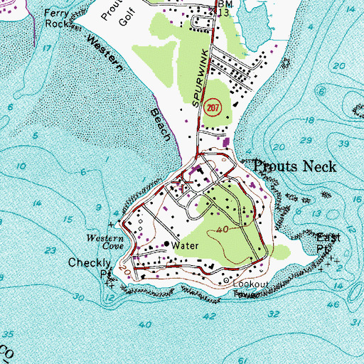 Topographic Map of Indian Cemetery, ME
