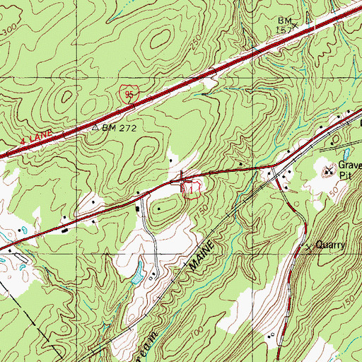 Topographic Map of Noah Elliot Grave, ME