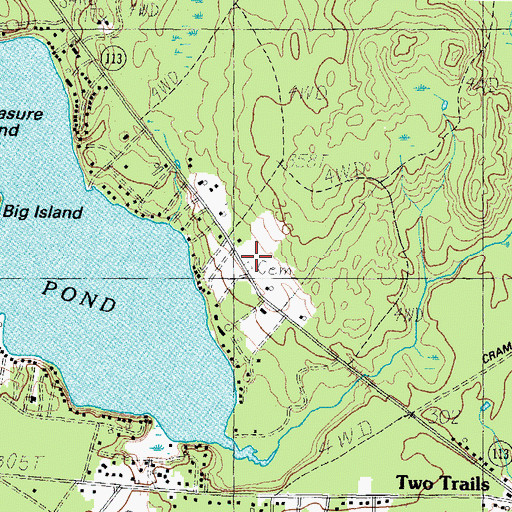 Topographic Map of Paine Cemetery, ME