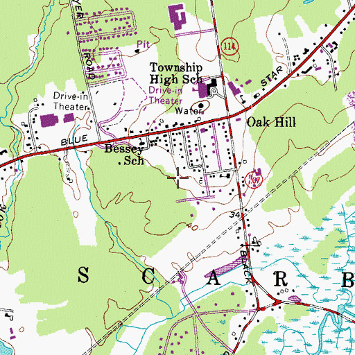 Topographic Map of Plummer Libby Cemetery, ME