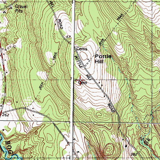 Topographic Map of Currier Cemetery, ME