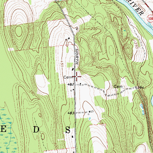 Topographic Map of Francis Cemetery, ME