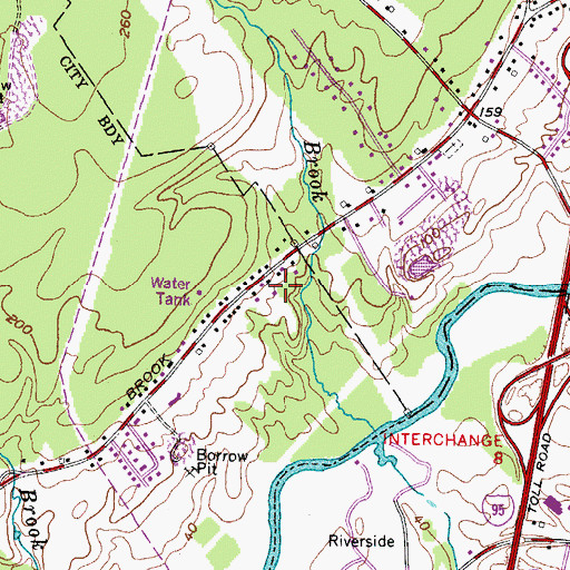 Topographic Map of Pride Family Cemetery, ME