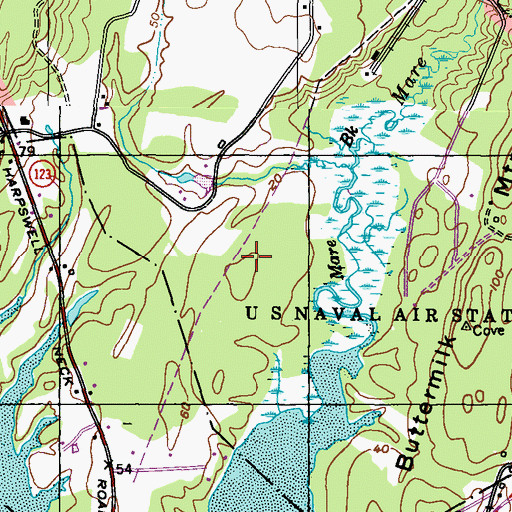 Topographic Map of Skolfield Doyle Cemetery, ME