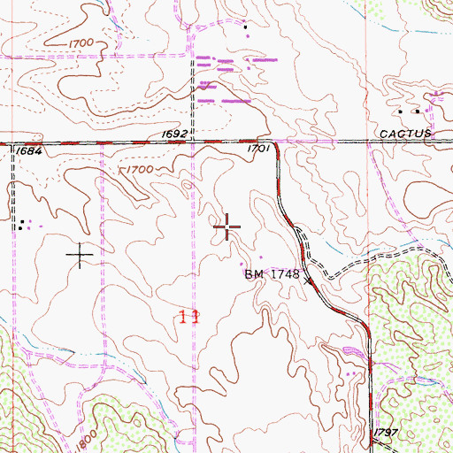 Topographic Map of Selgato Canyon, CA