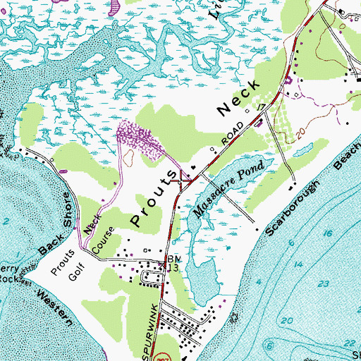 Topographic Map of The Great Grave, ME