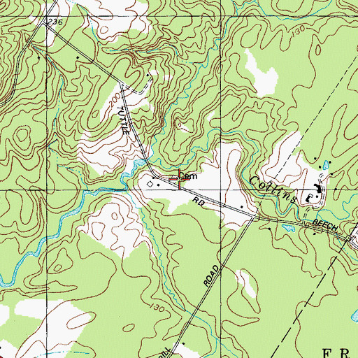 Topographic Map of Tuttle Cemetery, ME