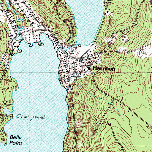 Topographic Map of Village Cemetery, ME