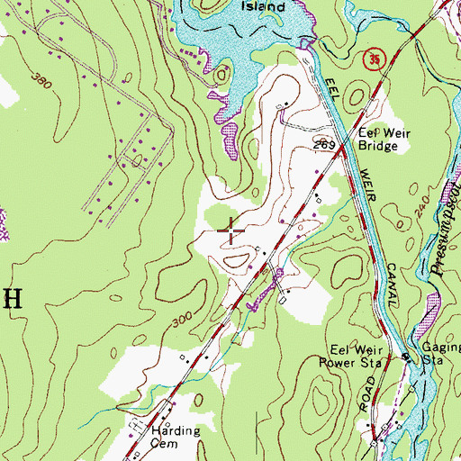 Topographic Map of Wescoat Eliakim Cemetery, ME