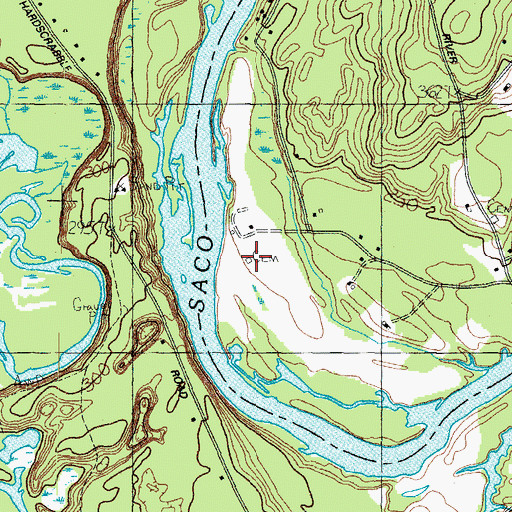 Topographic Map of York Cemetery, ME
